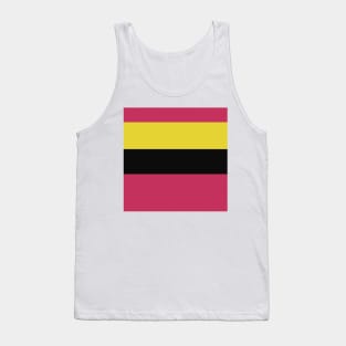 A matchless blend of Anti-Flash White, Raisin Black, Almost Black, Dark Pink and Piss Yellow stripes. Tank Top